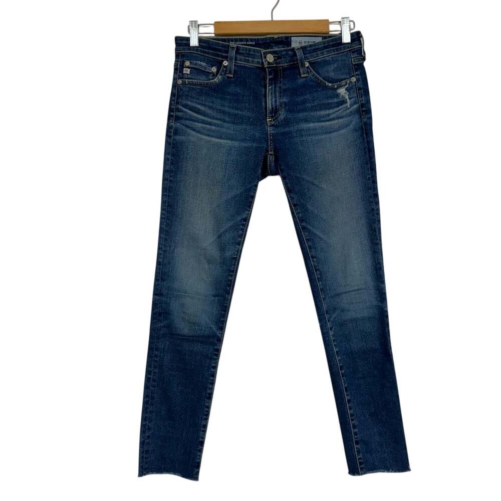 Ag Adriano Goldschmeid Blue Legging Ankle Jeans Womens 27 Skinny Mid Rise Denim